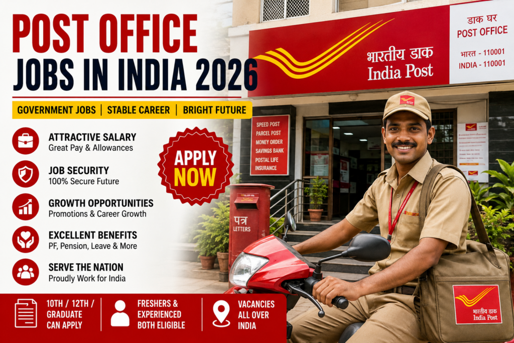Post Office Jobs in India 2026 – Salary, Eligibility, Benefits & How to Apply Post Office Jobs
